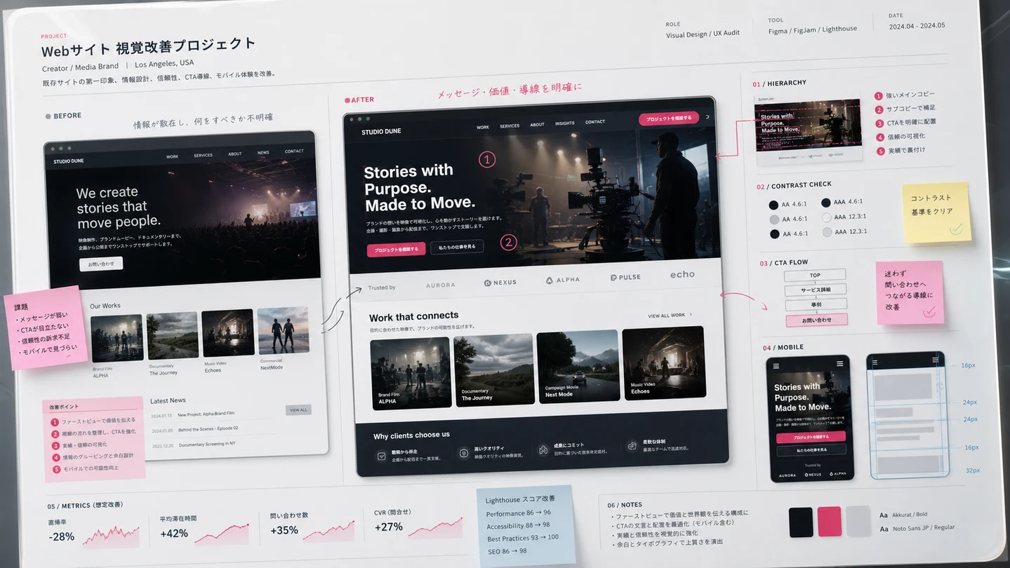 Website visual upgrade project preview